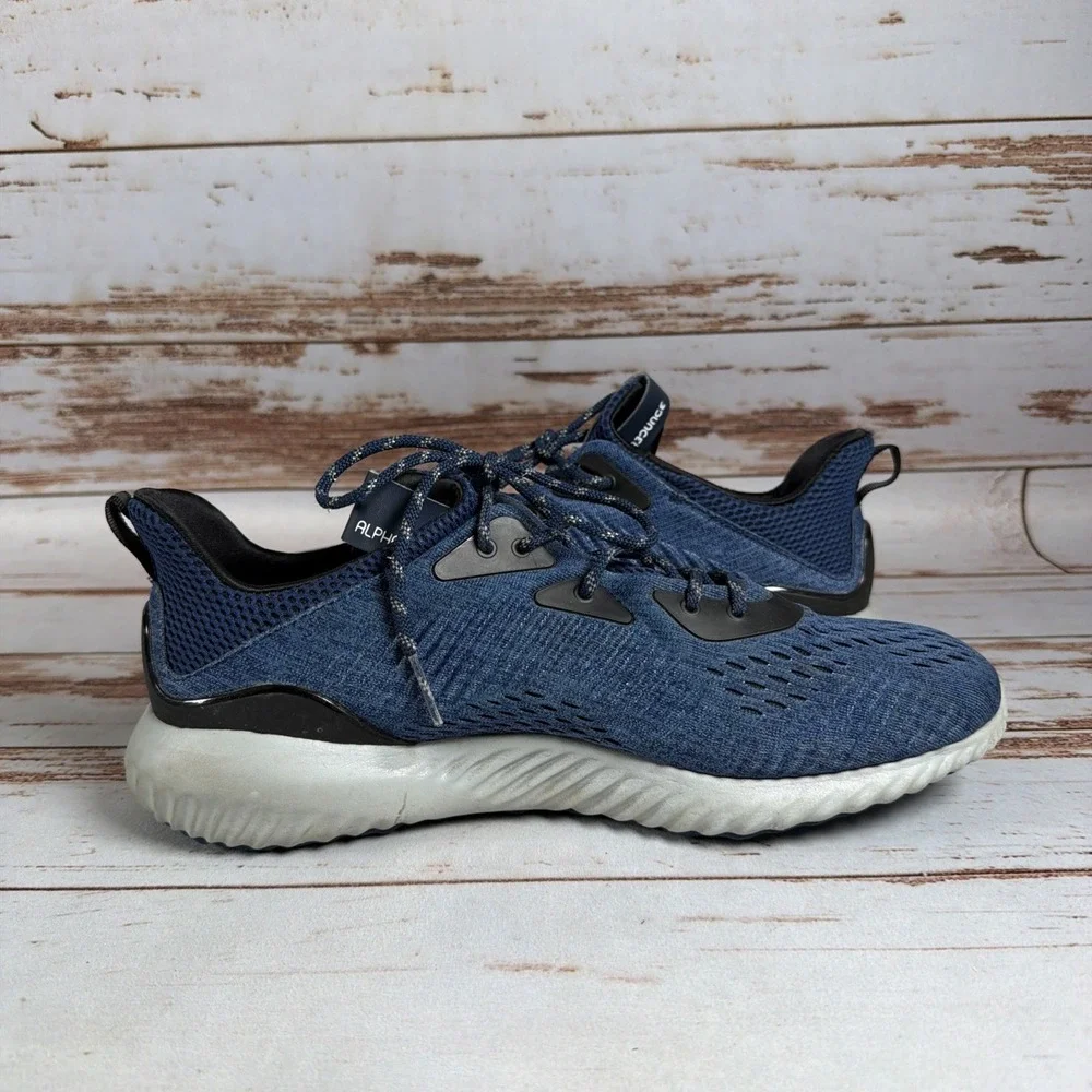 Adidas AlphaBounce Engineered Mesh Navy Blue Mens US 10.5 Running Shoes BB9040